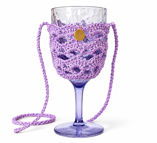 Light purple wine glass holder