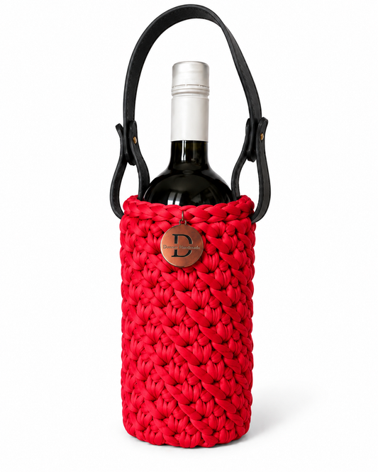 Red wine bottle holder
